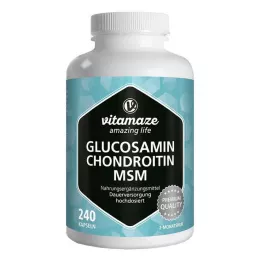 GLUCOSAMIN CHONDROITIN MSM C-vitamin kapsler, 240 stk