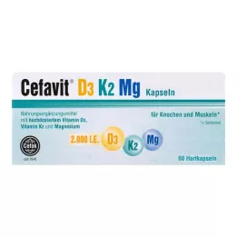 CEFAVIT D3 K2 Mg 2.000 IE hårde kapsler, 60 stk