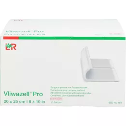VLIWAZELL Pro superabsorberende kompres steril 20x25 cm, 10 stk