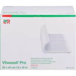 VLIWAZELL Pro superabsorberende kompres steril 20x40 cm, 10 stk
