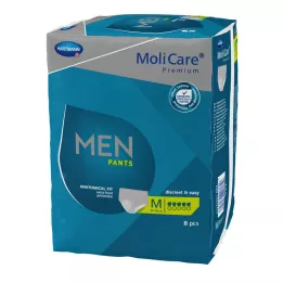 MOLICARE Premium MEN Bukser 5 Dråber M, 8 stk