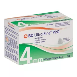 BD ULTRA-FINE PRO Pennåle 4 mm 32 G 0,23 mm, 105 stk