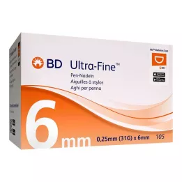 BD ULTRA-FINE Pennåle 6 mm 31 G 0,25 mm, 105 stk