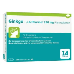 Ginkgo – 1 A Pharma® 240 mg filmovertrukne tabletter, 120 stk