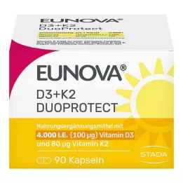 EUNOVA DuoProtect D3+K2 4000 IE/80 μg kapsler, 90 stk