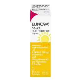 EUNOVA DuoProtect D3+K2 1000 IE/50 μg dråber, 11,5 ml