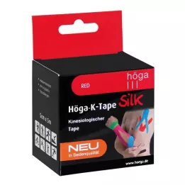 HÖGA-K-TAPE Silke 5 cmx5 m l.fr.rød kinesiol.Tape, 1 stk