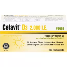 CEFAVIT D3 2.000 IE veganske hårde kapsler, 100 stk