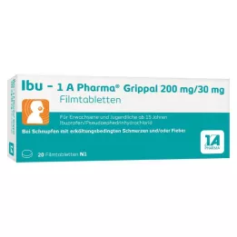 IBU-1A Pharma Grippal 200 mg/30 mg filmovertrukne tabletter, 20 stk
