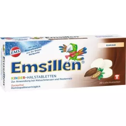 EMSILLEN Børns halspastiller kakao, 20 stk