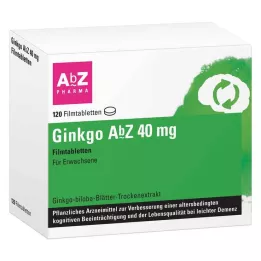 GINKGO AbZ 40 mg filmovertrukne tabletter, 120 stk