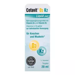 CEFAVIT D3 K2 Flydende pure dråber til oral brug, 20 ml