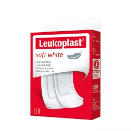 LEUKOPLAST blød hvid Str.19x72mm 12St/38x72mm 8St, 20 St