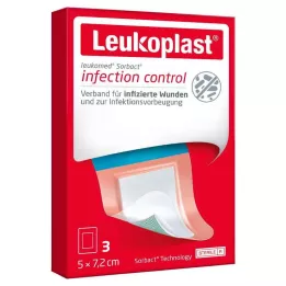 LEUKOPLAST Leukomed Sorbact steril 5x7,2 cm, 3 stk
