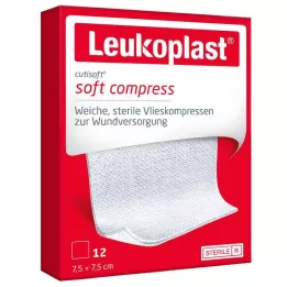 LEUKOPLAST Cutisoft fleece komp. 7,5x7,5 cm steril, 12 stk