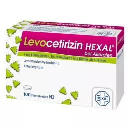 LEVOCETIRIZIN HEXAL til allergi 5 mg filmovertrukne tabletter, 100 stk