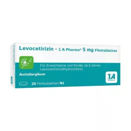 LEVOCETIRIZIN-1A Pharma 5 mg filmovertrukne tabletter, 20 stk