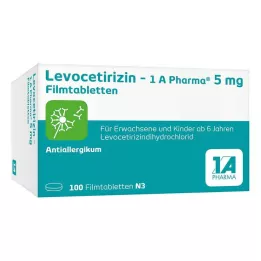 LEVOCETIRIZIN-1A Pharma 5 mg filmovertrukne tabletter, 100 stk