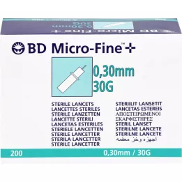 BD MICRO-FINE+ lancetter 30 G 0,30 mm, 200 stk