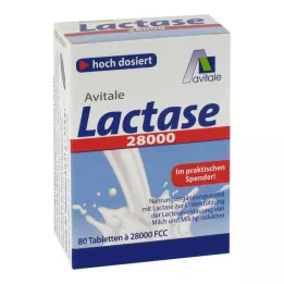 LACTASE 28.000 FCC tabletter i dispenser, 80 stk