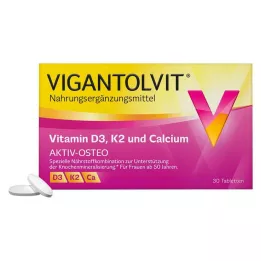 VIGANTOLVIT Vitamin D3 K2 Calcium filmovertrukne tabletter, 30 stk