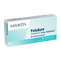 FOLSÄURE SANAVITA 5 mg tabletter, 50 stk