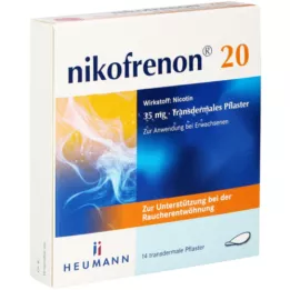 NIKOFRENON 20 Heumann depotplastre, 14 stk