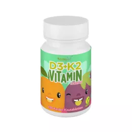 VITAMIN D3+K2 tyggetabletter til børn veganske, 120 stk