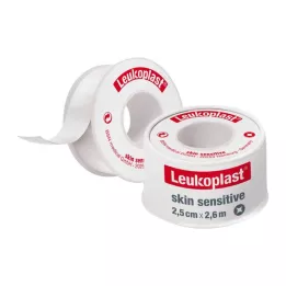 LEUKOPLAST Skin Sensitive 2,5 cm x 2,6 m med beskyttende bandage, 1 stk