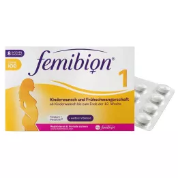 FEMIBION 1 ønske om børn+tidlig graviditet uden jodtabletter, 60 stk