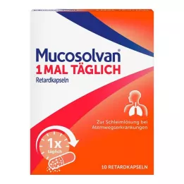 MUCOSOLVAN 1 gang dagligt depotkapsler, 10 stk