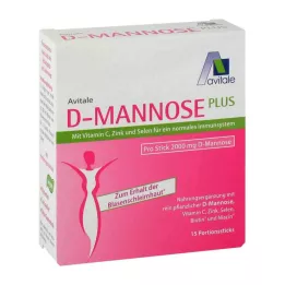 D-MANNOSE PLUS 2000 mg Sticks med vitaminer og mineraler, 15X2,47 g