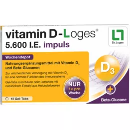 VITAMIN D-LOGES 5.600 IE impuls ugentlig depot KTA, 15 stk