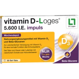 VITAMIN D-LOGES 5.600 IE impuls ugentlig depot KTA, 30 stk