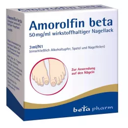 AMOROLFIN beta 50 mg/ml aktiv ingrediens neglelak, 3 ml