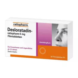 DESLORATADIN-ratiopharm 5 mg filmovertrukne tabletter, 20 stk