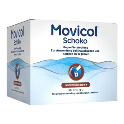 Movicol chokoladepulver til oral urteopløsning, 50 stk Movicol chokoladepulver til oral urteopløsning, 50 stk