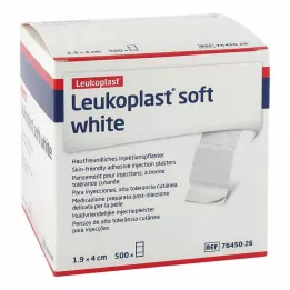 LEUKOPLAST bløde hvide injektionsplastre, 19x40 mm, 500 stk