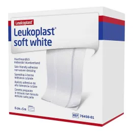Leukoplast blød hvid gips 6 cm x5 m rulle, 1 stk