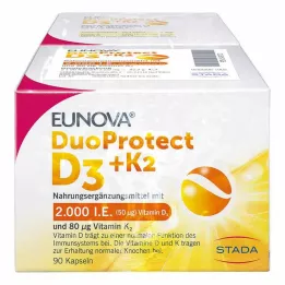EUNOVA DuoProtect D3+K2 2.000 IE/80 μg kapsler combo, 2x90 stk