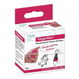FINGERFLEX 2,5 cmx4,5 m lyserød enhjørning latexfri, 1 stk