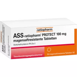 ASS-ratiopharm PROTECT 100 mg mavesafttabletter, 50 stk