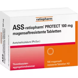 ASS-ratiopharm PROTECT 100 mg mave-resistente tabletter, 100 stk