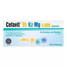 CEFAVIT D3 K2 Mg 4.000 IE hårde kapsler, 100 stk