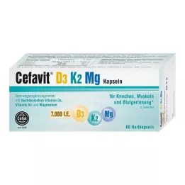 CEFAVIT D3 K2 Mg 7.000 IE hårde kapsler, 60 stk