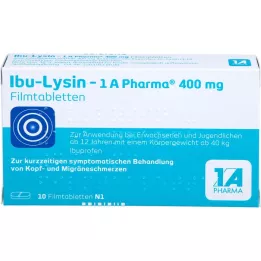 IBU-LYSIN 1A Pharma 400 mg filmovertrukne tabletter, 10 stk