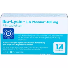IBU-LYSIN 1A Pharma 400 mg filmovertrukne tabletter, 20 stk