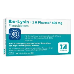 IBU-LYSIN 1A Pharma 400 mg filmovertrukne tabletter, 50 stk