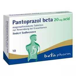 PANTOPRAZOL beta 20 mg syre gastro-resistente tabletter, 10 stk