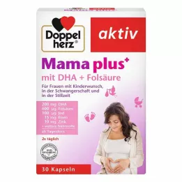 DOPPELHERZ Mama plus med DHA+folinsyrekapsler, 30 stk